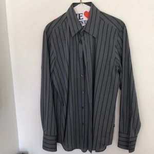 Hugo Boss fitted striped shirt.